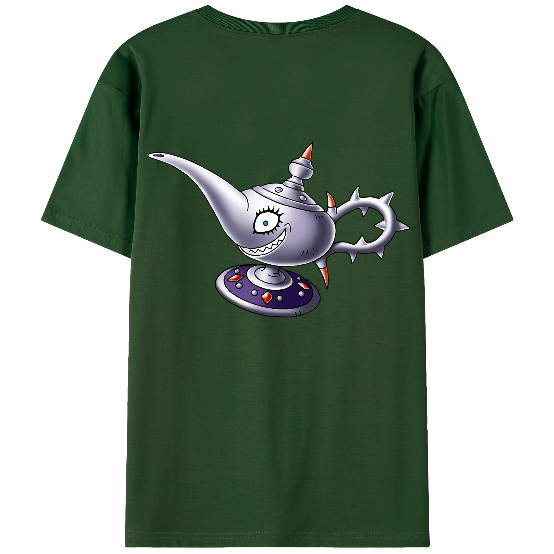 （画像用） ドラゴンクエスト Doragon Kuesuto Dragon Quest 綿100％半袖Tシャツ（背面プリント）